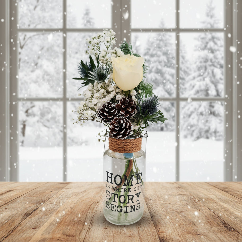 Vase Arrangement | Snowy Jar