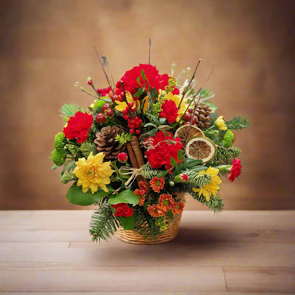 Basket Arrangement | Holiday Glow