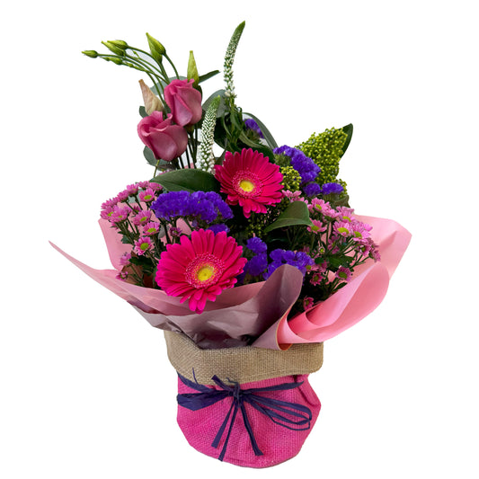 Hessian Gift | Pinks & Purples