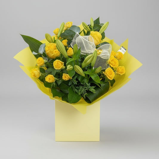 Handtied | Classic Rose and Lily - Yellow