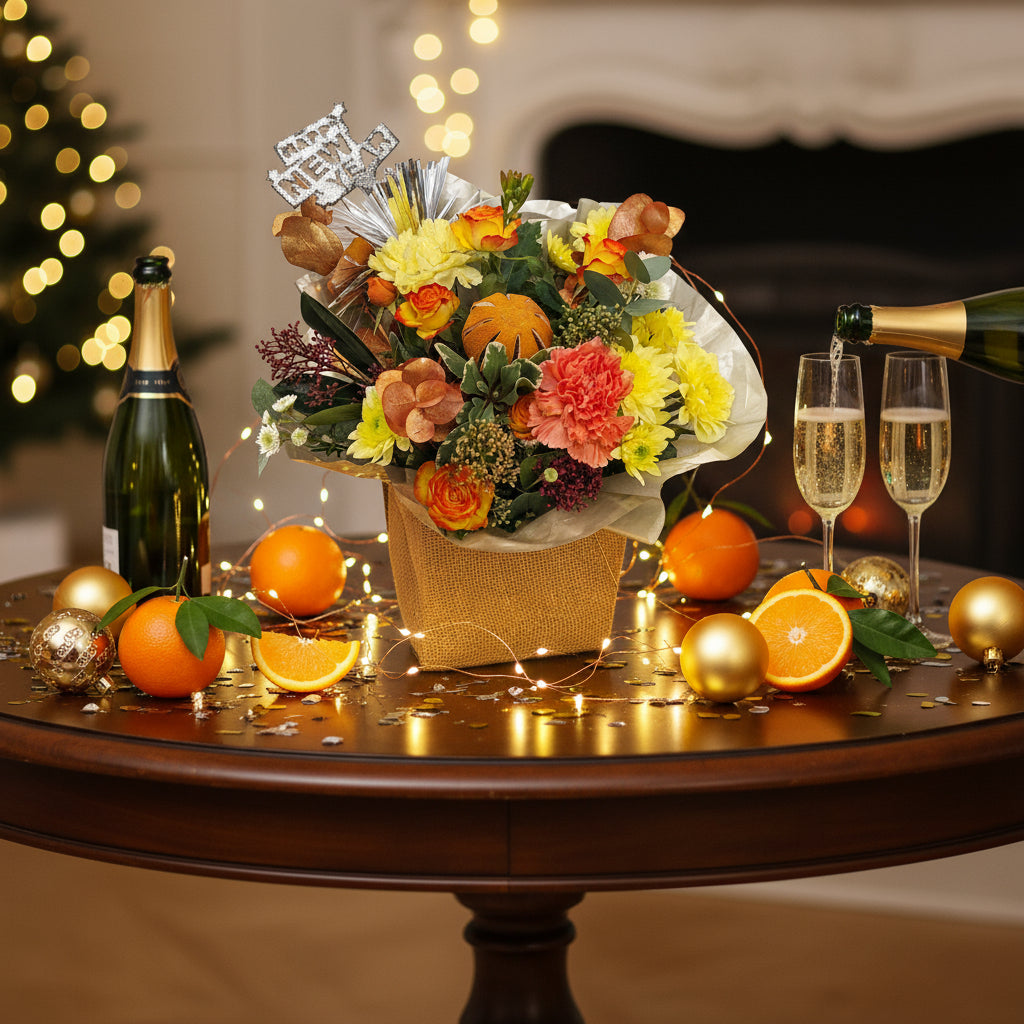 Gift Bag Arrangement | New Year - Oranges & Yellows