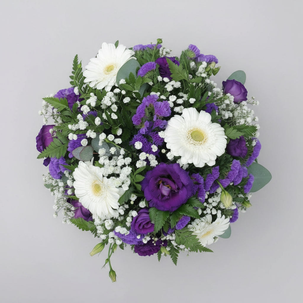 Purple & White Posy