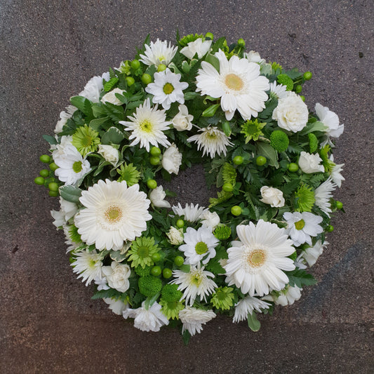 Lime & White Wreath