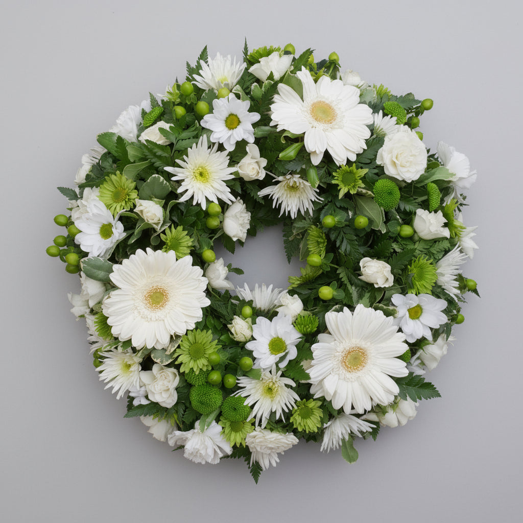 Lime & White Wreath