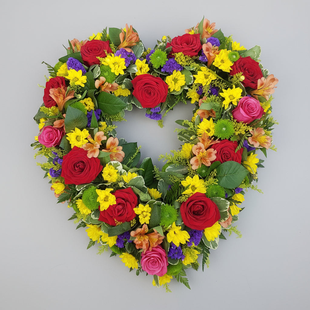 Abundant Garden HeartFuneral Tribute