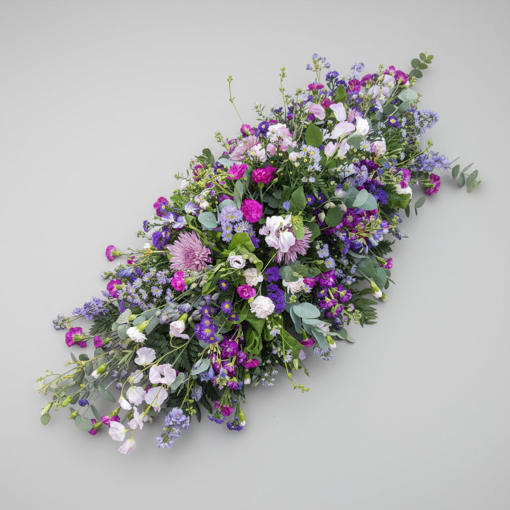 French Shades Double Ended Spray Funeral Tribute