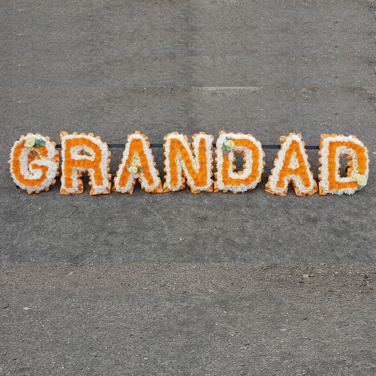 Orange Stripe Grandad Tribute Funeral Tribute