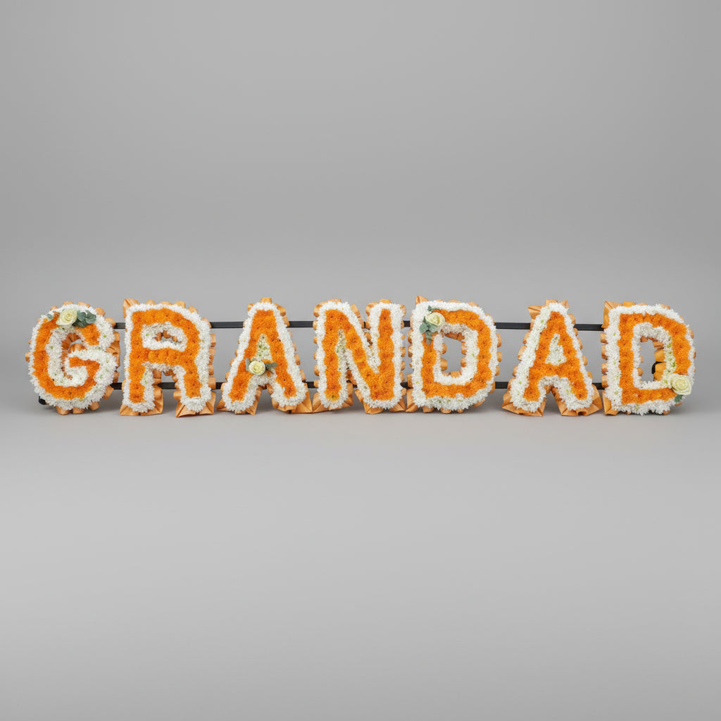 Orange Stripe Grandad Tribute Funeral Tribute