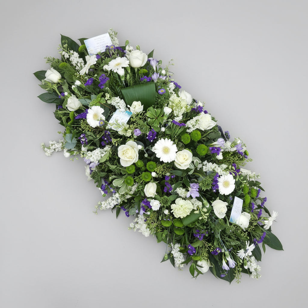 Amethyst Casket SprayFuneral Tribute