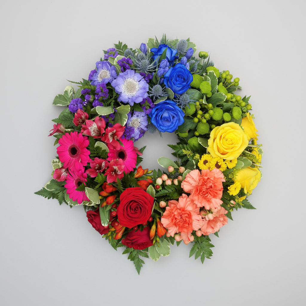 Rainbow WreathFuneral Tribute