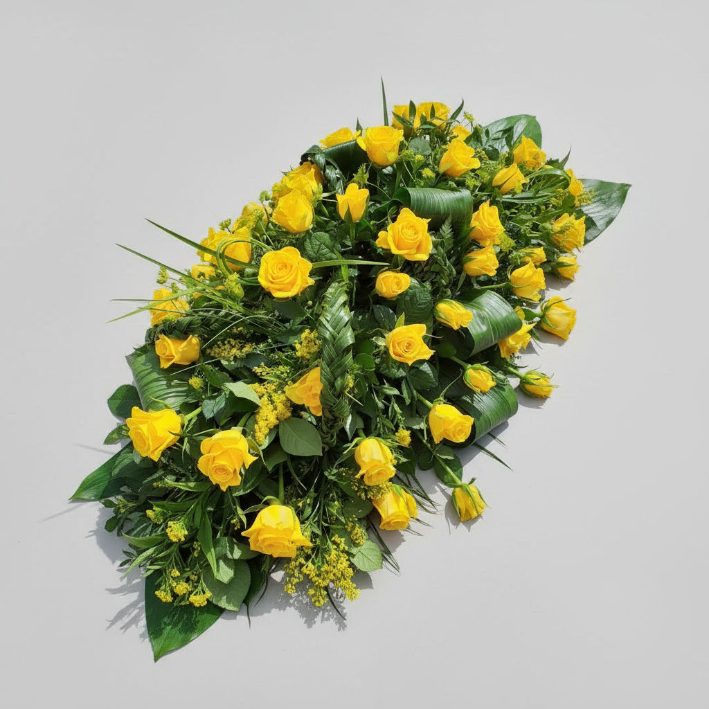 Tropical Rose Double Ended Spray Funeral Tribute