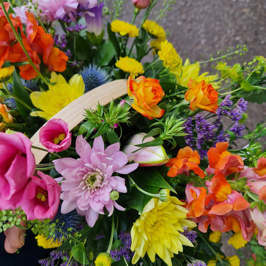 Trug Basket | Vibrant Florist's Choice