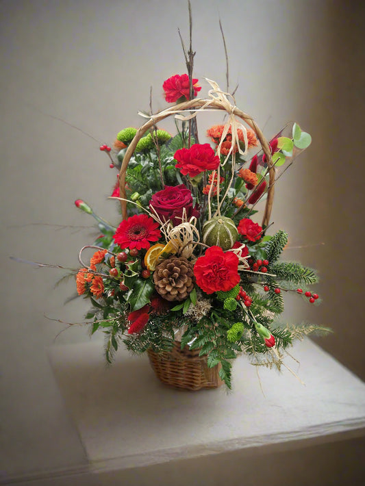 Basket Arrangement | Merrily on High