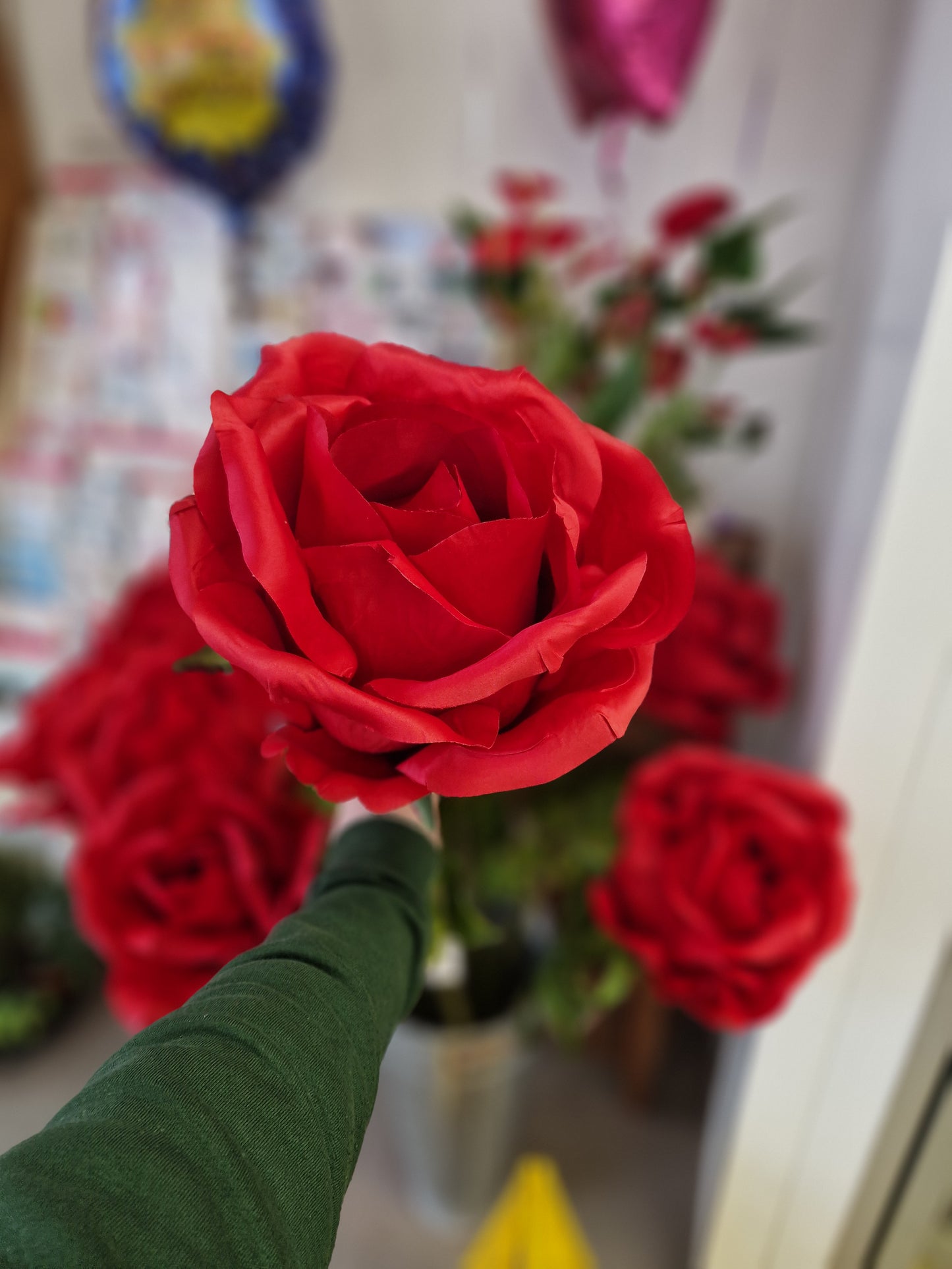 Giant Faux Red Rose