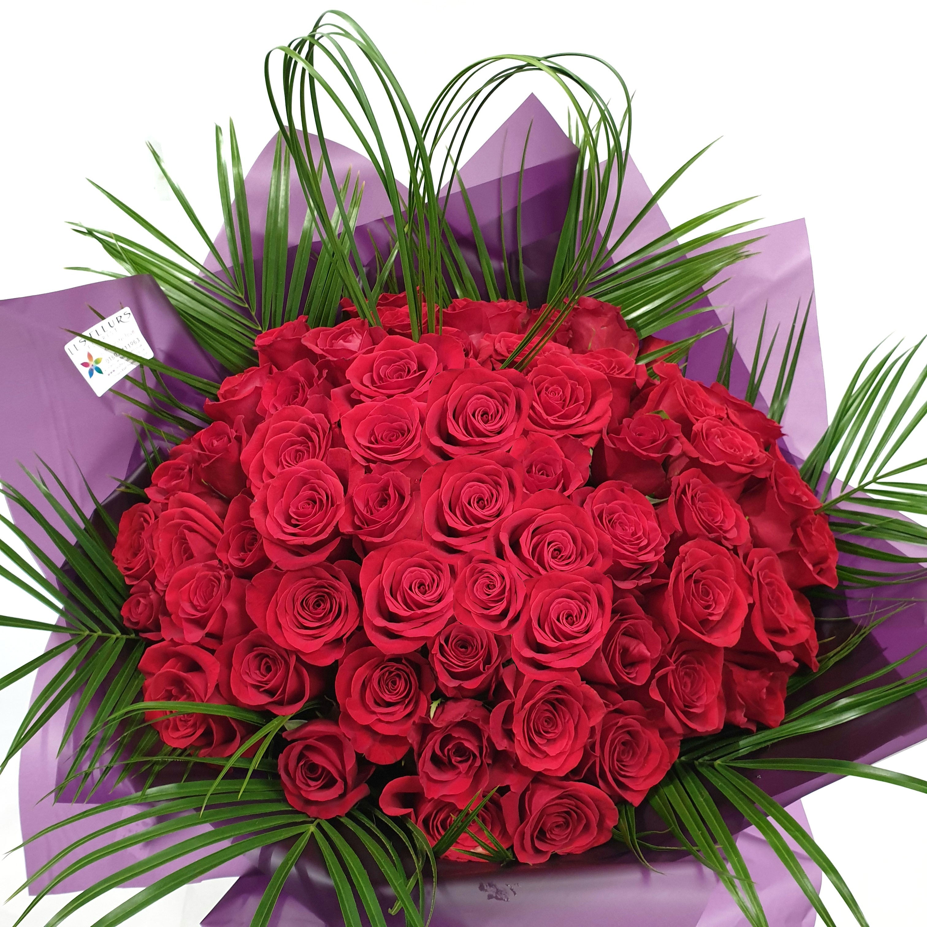 Luxury Florals | 50 Luxury Red Roses – Les Fleurs Florist