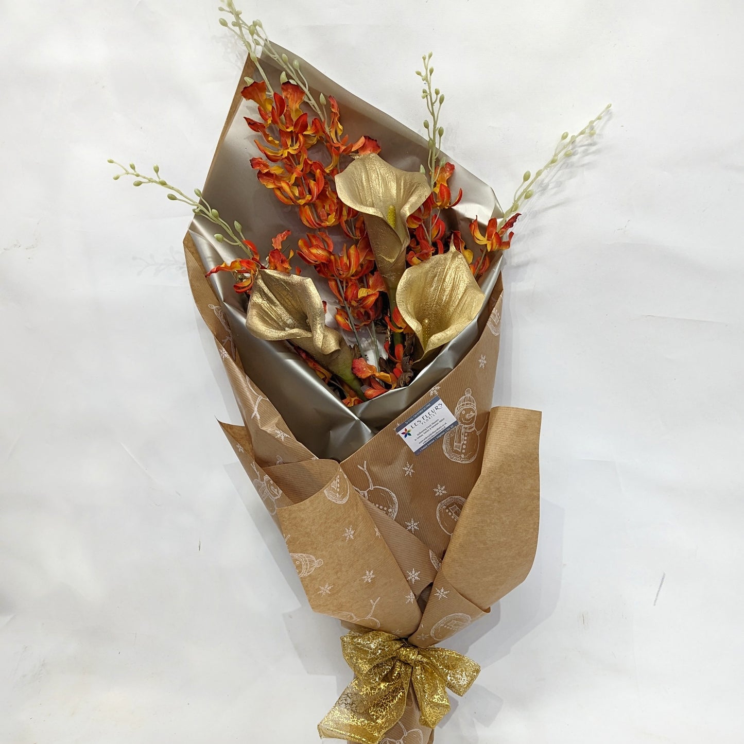 Faux Bouquet | Bronze & Gold Calla Lilies