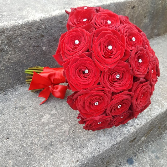 Red Rose & Sparkle | Wedding Flowers