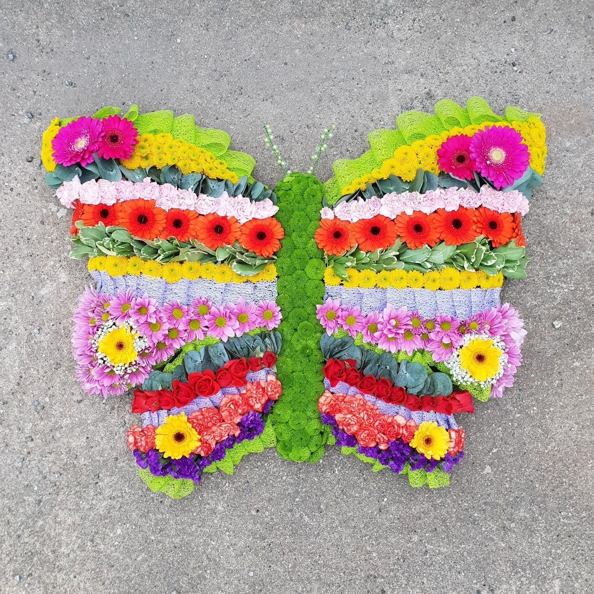Vibrant Butterfly Tribute Funeral Tribute