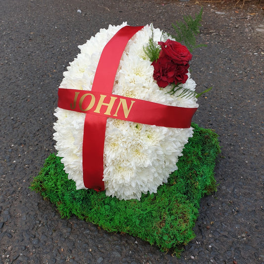 3D Rugby Tribute - Personalised Funeral Tribute
