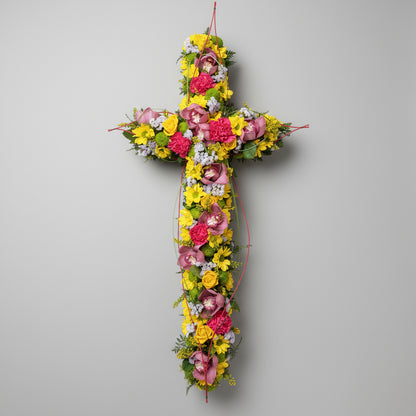 Modern Cross Funeral Tribute