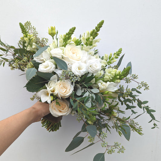 Seasonal Whimsical White Wedding Flowers