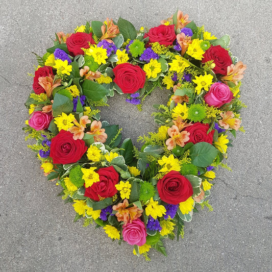 Abundant Garden HeartFuneral Tribute