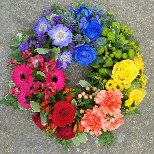 Rainbow WreathFuneral Tribute