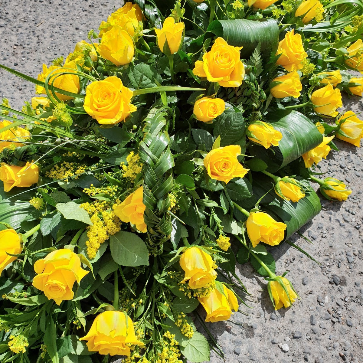 Tropical Rose Double Ended Spray Funeral Tribute