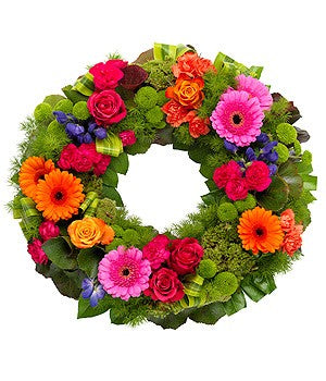 Vibrant Wreath Funeral Tribute
